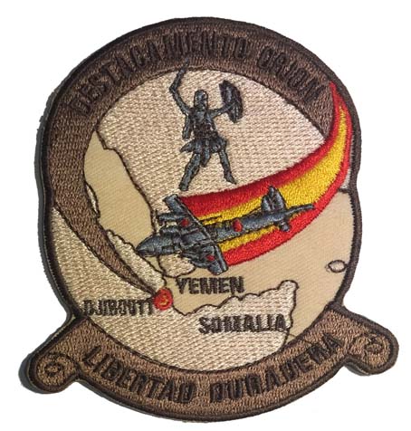 Escudo bordado Destacamento Orion " Libertad Duradera " árido